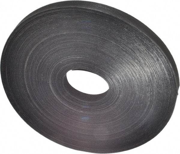VELCRO Brand - 1/2" Wide x 25 Yd Long Self Fastening Tie/Strap Hook & Loop Roll - Continuous Roll, Black, Printable Surface - Exact Tool & Supply