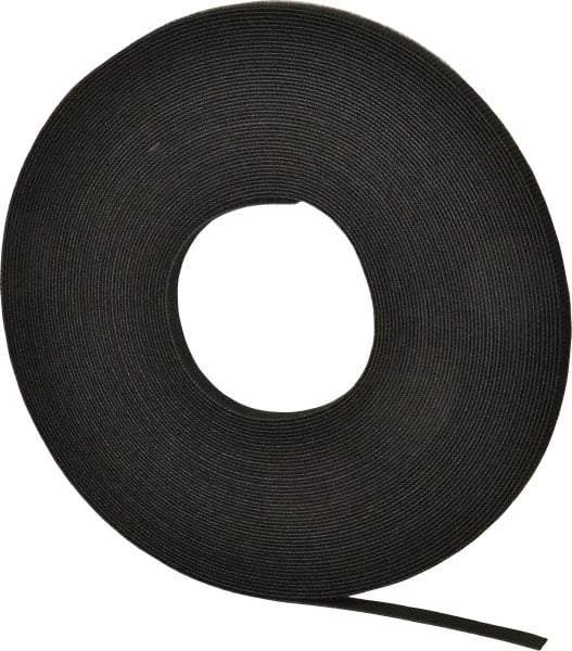 VELCRO Brand - 3/8" Wide x 25 Yd Long Self Fastening Tie/Strap Hook & Loop Roll - Continuous Roll, Black - Exact Tool & Supply