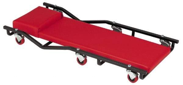 Whiteside - 570 Lb Capacity, 6 Wheel Creeper - Steel, 40" Long x 4.77" Overall Height x 17" Wide - Exact Tool & Supply