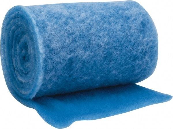 Made in USA - 15' Long x 12" Wide x 1/2" Thick Polyester Media Air Filter Media Roll - MERV 4, 80% Arrestance Efficiency, 500 FPM Max Air Flow, 0.1" wpg Init Resist, 1" wpg Final Resist, 30% Particle Capture Efficiency, Use with Any Unit - Exact Tool & Supply