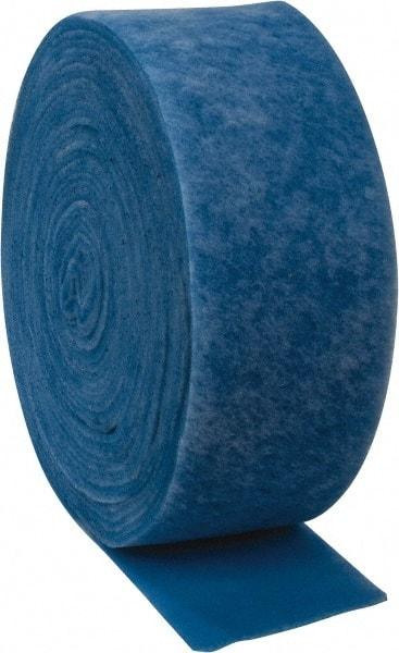 Made in USA - 135' Long x 12" Wide x 1/2" Thick Polyester Media Air Filter Media Roll - MERV 4, 80% Arrestance Efficiency, 500 FPM Max Air Flow, 0.1" wpg Init Resist, 1" wpg Final Resist, 30% Particle Capture Efficiency, Use with Any Unit - Exact Tool & Supply