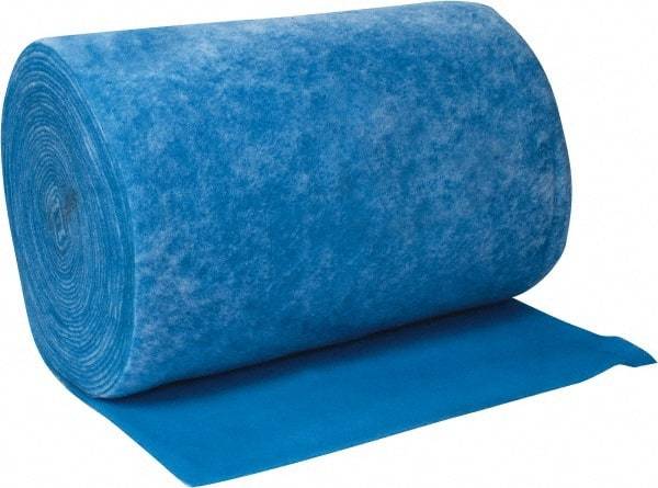 Made in USA - 135' Long x 48" Wide x 1/2" Thick Polyester Media Air Filter Media Roll - MERV 4, 80% Arrestance Efficiency, 500 FPM Max Air Flow, 0.1" wpg Init Resist, 1" wpg Final Resist, 30% Particle Capture Efficiency, Use with Any Unit - Exact Tool & Supply