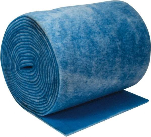 Made in USA - 90' Long x 36" Wide x 1" Thick Polyester Media Air Filter Media Roll - MERV 7, 86% Arrestance Efficiency, 500 FPM Max Air Flow, 0.14" wpg Init Resist, 1" wpg Final Resist, Use with Any Unit - Exact Tool & Supply