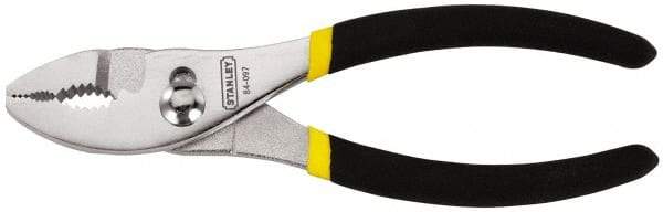 Stanley - 6-3/4" OAL, 1-7/16" Jaw Length, Slip Joint Pliers - 2 Positions, Serrated Jaw, Slip Joint Head, Slip Joint Plier Tool, Serrated Pipe Jaw - Exact Tool & Supply