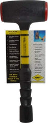 NUPLA - 48 oz Head 2-3/16" Face Diam Urethane Dead Blow Hammer - 14-5/16" OAL, Fiberglass Handle - Exact Tool & Supply