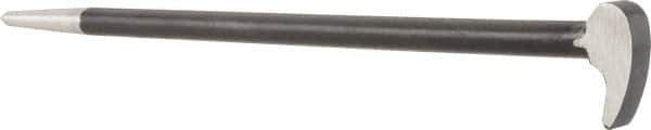 Value Collection - 12" OAL Rolling Head Pry Bar - 7/16" Wide, Chrome Vanadium - Exact Tool & Supply