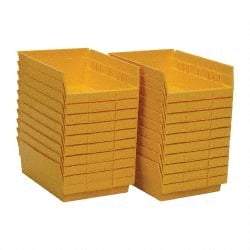 Quantum Storage - 50 Lb. Load Capacity, 11-5/8" Deep, Yellow Polypropylene Hopper Shelf Bin - 4" High x 8-3/8" Wide x 11-5/8" Long - Exact Tool & Supply