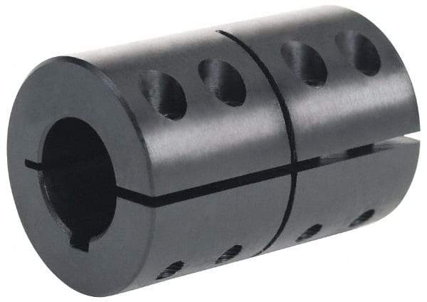 Climax Metal Products - 1-1/8" Bore, Steel, One Piece Clamping Shaft Collar - 2-1/8" Outside Diam, 3-1/4" Wide - Exact Tool & Supply
