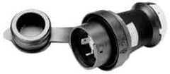 Hubbell Wiring Device-Kellems - 120/208 VAC, 20 Amp, L21-20P Configuration, Industrial Grade, Self Grounding Plug - 3 Phase, 4 Poles, IP66, 0.35 to 1.15 Inch Cord Diameter - Exact Tool & Supply