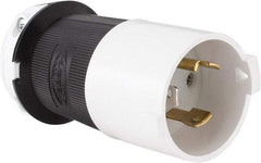 Hubbell Wiring Device-Kellems - 125 VAC, 30 Amp, L5-30P Configuration, Industrial Grade, Self Grounding Plug - 1 Phase, 2 Poles, IP20, 0.36 to 0.93 Inch Cord Diameter - Exact Tool & Supply