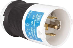 Hubbell Wiring Device-Kellems - 120/208 VAC, 30 Amp, L21-30P Configuration, Industrial Grade, Self Grounding Plug - 3 Phase, 4 Poles, IP20, 0.35 to 1.15 Inch Cord Diameter - Exact Tool & Supply