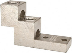 Thomas & Betts - 2 AWG Noninsulated Compression Connection Rectangle Ring Terminal - 13/32" Stud, 4-29/32" OAL x 1-1/2" Wide, Tin Plated Aluminum Contact - Exact Tool & Supply