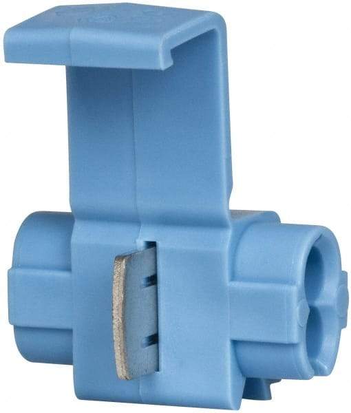 3M - 22 to 16 AWG, Blue, IDC, Run & Tap Quick Splice Connector - 2 Wires - Exact Tool & Supply