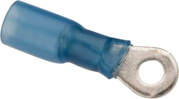 3M - 16-14 AWG Partially Insulated Crimp Connection Circular Ring Terminal - #6 Stud, 1" OAL x 0.31" Wide, Copper Contact - Exact Tool & Supply