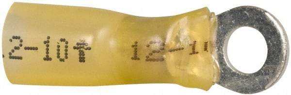 3M - 12-10 AWG Partially Insulated Crimp Connection Circular Ring Terminal - #10 Stud, 1.1" OAL x 0.38" Wide, Copper Contact - Exact Tool & Supply