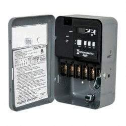 Intermatic - 7 Day Indoor Digital Electronic Timer Switch - 42 On/Off per wk, 240 VAC, 60 Hz, - Exact Tool & Supply