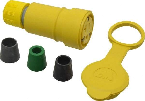 Value Collection - 125 VAC, 20 Amp, 5-20 Configuration, Industrial Grade, Ungrounded Connector - 1 Phase, 2 Poles, IP67 - Exact Tool & Supply