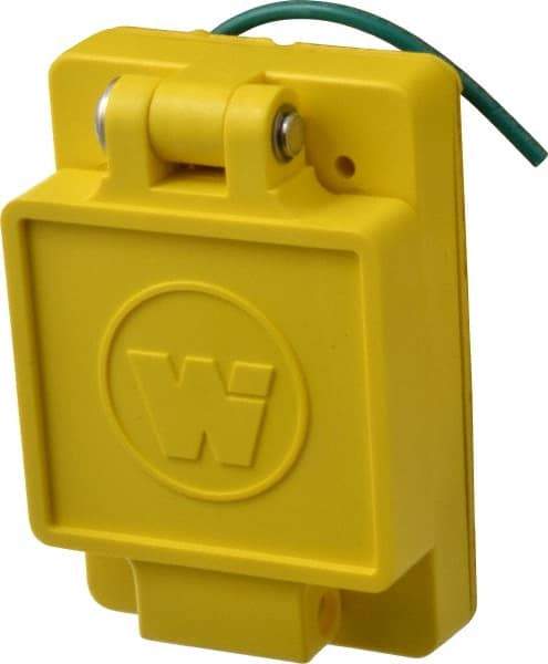 Value Collection - 250 VAC, 30 Amp, L6-30R NEMA, Ungrounded Receptacle - 2 Poles, 3 Wire, Female End, Yellow - Exact Tool & Supply