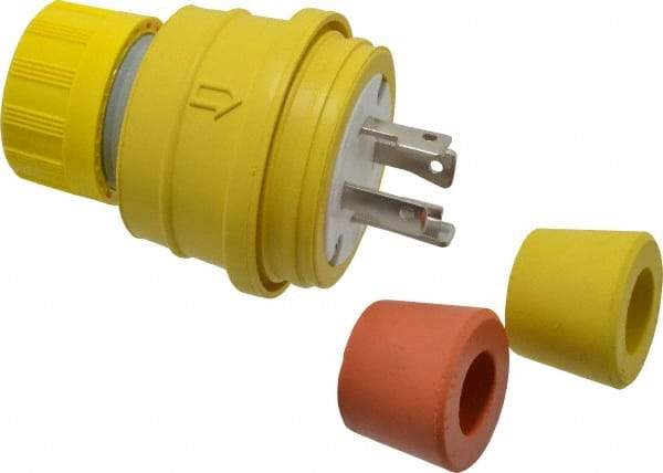 Value Collection - 480 Volt, 30 Amp, L16-30 Configuration, Industrial Grade, Ungrounded Plug - 3 Poles, IP67 - Exact Tool & Supply