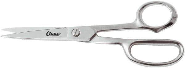 Clauss - 5" LOC, 8-1/2" OAL Shears - Steel Handle, For Paper, Fabric - Exact Tool & Supply