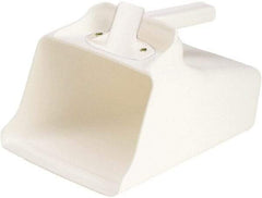 Remco - 128 oz White Polypropylene Flat Bottom Scoop - 8.7" Wide x 7.3" Deep Bowl, 11" OAL - Exact Tool & Supply