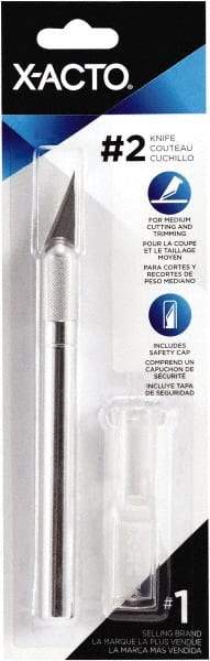X-ACTO - Steel Precision Cutter with 1 Blade - #2 Large Fine Point Blade, Aluminum Handle - Exact Tool & Supply