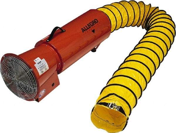 Allegro - 1,275 CFM, Electrical AC Axial Blower Kit - 8 Inch Inlet/Outlet, 0.33 HP, 120 Max Voltage Rating - Exact Tool & Supply