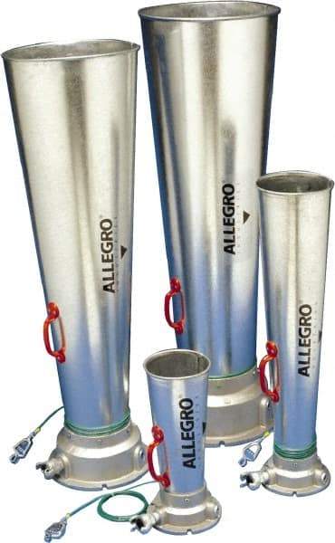 Allegro - 46.06 Inch Long, Galvanized Steel Venturi Style Pneumatic Blowers - 1 Inch NPT, 14.37 Inch Base Diameter, 14-1/4 Inch Face Diameter - Exact Tool & Supply