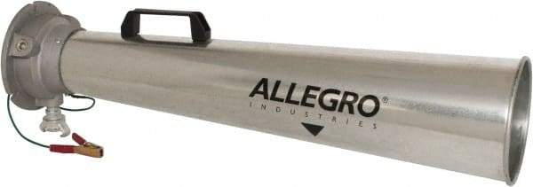 Allegro - 30-1/2 Inch Long, Galvanized Steel Venturi Style Pneumatic Blowers - 1/2 Inch NPT, 7.31 Inch Base Diameter, 7 Inch Face Diameter - Exact Tool & Supply