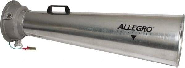 Allegro - 44-1/4 Inch Long, Galvanized Steel Venturi Style Pneumatic Blowers - 1 Inch NPT, 11-1/4 Inch Base Diameter, 12-1/2 Inch Face Diameter - Exact Tool & Supply