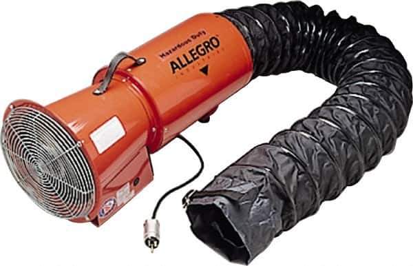 Allegro - 13" Inlet, Direct Drive, 890 CFM, Blower - 3.3 Amp Rating, 115 Volts, 3,250 RPM - Exact Tool & Supply