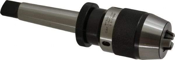 Interstate - 3MT, 0 to 1/2" Capacity, Integral Shank Drill Chuck - Keyless, Taper Shank - Exact Tool & Supply