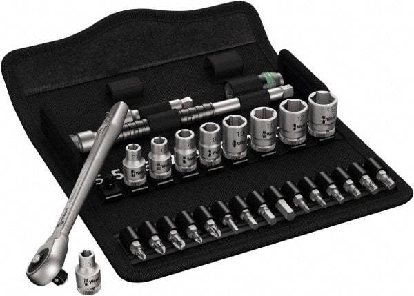 Wera - 1/4" Drive Standard Socket Set - 5 to 13mm - Exact Tool & Supply