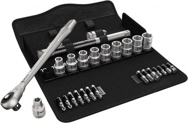 Wera - 1/2" Drive Standard Socket Set - 10 to 19mm - Exact Tool & Supply