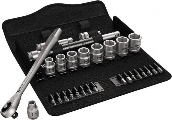Wera - 3/8" Drive Standard Socket Set - 8 to 19mm - Exact Tool & Supply