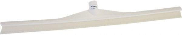 Vikan - 27.56" Rubber Blade Floor Squeegee - Single Edge, White, Plastic Holder - Exact Tool & Supply
