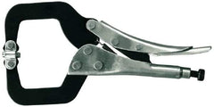 Gibraltar - 12-1/4" OAL C-Clamp Locking Pliers - 4-21/32" Jaw Depth, 5-3/8" Jaw Opening - Exact Tool & Supply