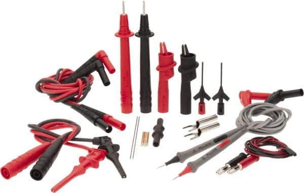 Fluke - 11 Piece, Test Lead Set - 600 Volt Max - Exact Tool & Supply