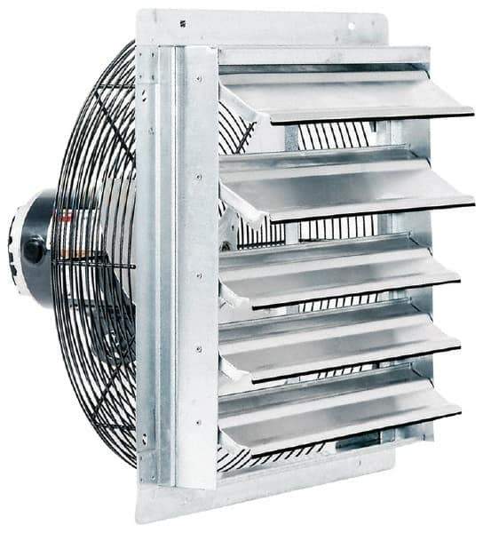 Fantech - 30" Blade, 1/3 hp, 6,075 Max CFM, Single Phase Vertical & Horizontal Mounting Direct Drive Fan - 4.4 Amps, 115 Volts, 1 Speed - Exact Tool & Supply