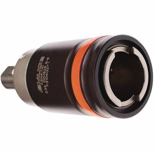 Emuge - 32mm Straight Shank Diam Tension & Compression Tapping Chuck - M14 Min Tap Capacity, 147mm Projection, Size 4 Adapter, Quick Change, Through Coolant - Exact Tool & Supply