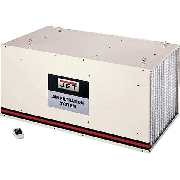 Jet - 1µm, 115 Volt Ceiling Mount Air Filtration Machine - 44" Long x 20" Deep x 24" High, 1,700 CFM Air Flow - Exact Tool & Supply