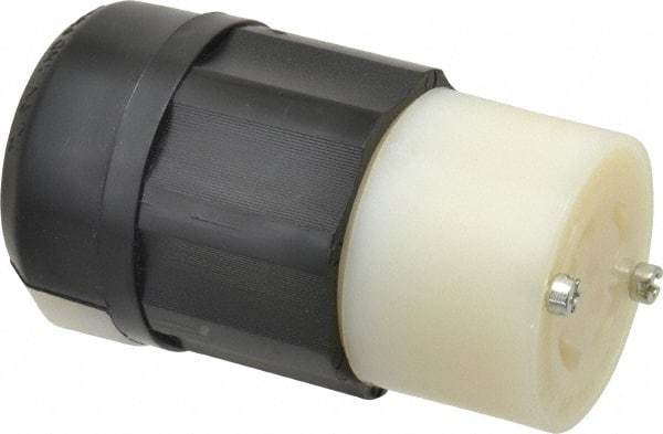 Leviton - 480 VAC, 30 Amp, L16-30R Configuration, Industrial Grade, Self Grounding Connector - 3 Phase, 3 Poles, 0.595 to 1.15 Inch Cord Diameter - Exact Tool & Supply