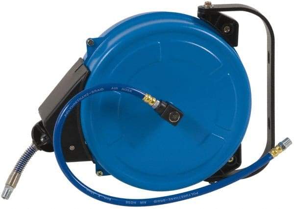 PRO-SOURCE - 40' Spring Retractable Hose Reel - 300 psi, Hose Included - Exact Tool & Supply