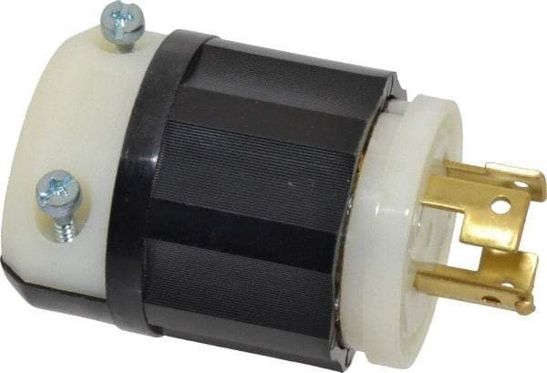 Leviton - 120/208 VAC, 20 Amp, NonNEMA Configuration, Industrial Grade, Ungrounded Plug - 3 Phase, 4 Poles, 0.595 to 0.895 Inch Cord Diameter - Exact Tool & Supply