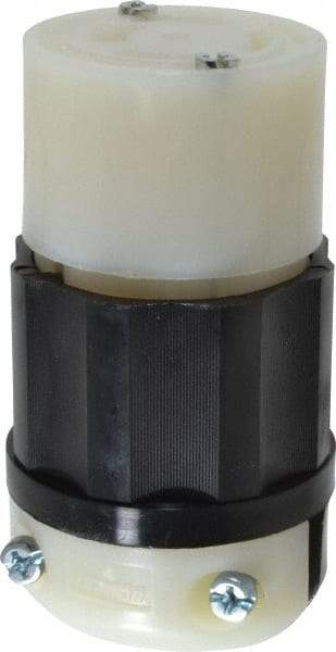 Leviton - 120/208 VAC, 20 Amp, NonNEMA Configuration, Industrial Grade, Ungrounded Connector - 3 Phase, 4 Poles, 0.385 to 0.895 Inch Cord Diameter - Exact Tool & Supply