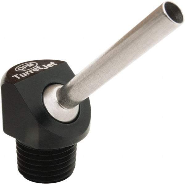 QPM Products - 5/16" Hose Inside Diam, Coolant Hose Nozzle - NPT, for Use with CNC Lathes - Exact Tool & Supply