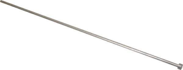 Gibraltar - 11/64" Pin Diam, 11/32" Head Diam x 3/16" Head Height, 14" OAL, Straight Ejector Pin - Steel, 13-13/16" Pin Length - Exact Tool & Supply