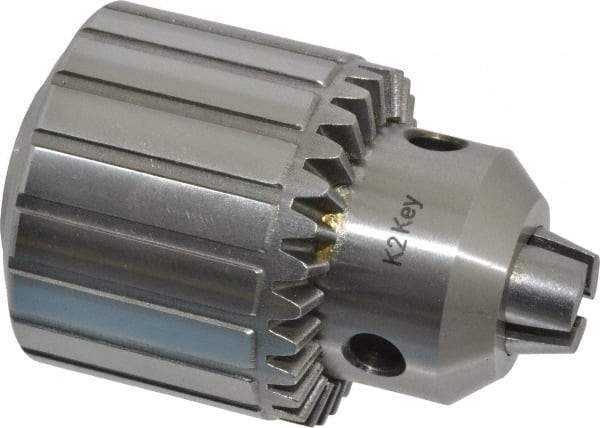Accupro - 3/8-24, 3/64 to 1/2" Capacity, Threaded Mount Drill Chuck - Keyed, 46mm Sleeve Diam, 62mm Open Length - Exact Tool & Supply