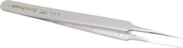 Aven - 4-1/2" OAL 4-SA Precision Tweezers - Stainless Steel, 4-SA Pattern - Exact Tool & Supply