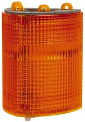 Edwards Signaling - Amber, Panel and Pipe Mount, Visible Signal Replacement Lens Housing - 3R, 4X NEMA Rated, For Use with 102 Series Stacklights - Exact Tool & Supply